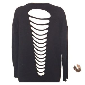 Slashed back cardigan